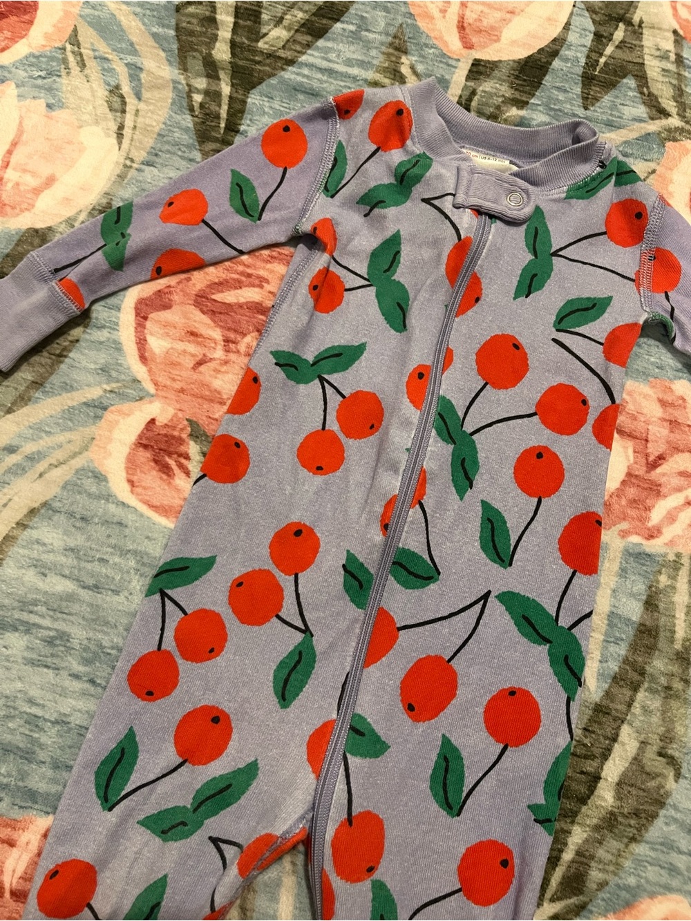 Hanna Andersson Cherry-Print One-Piece Zip Romper